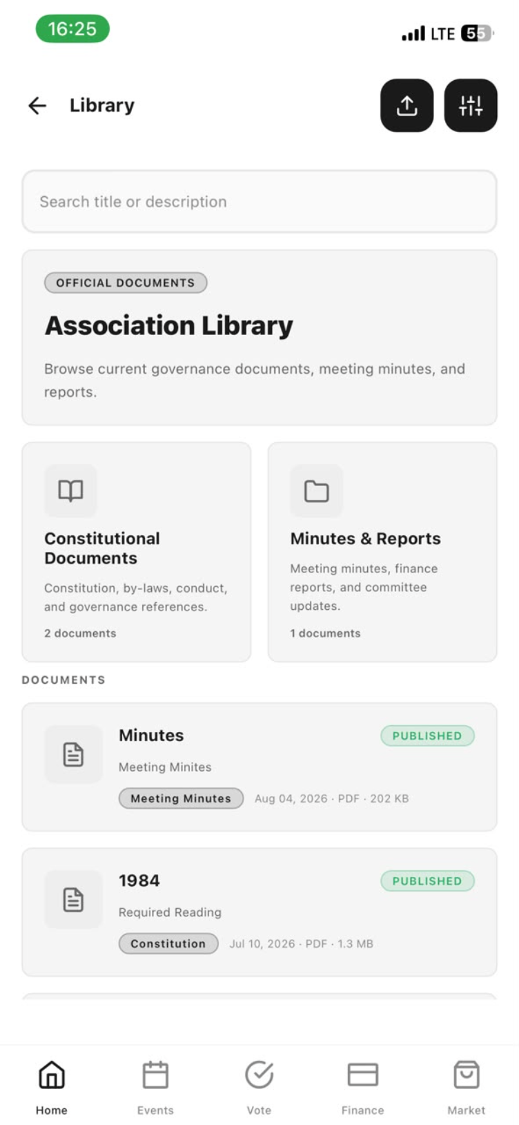 Association library